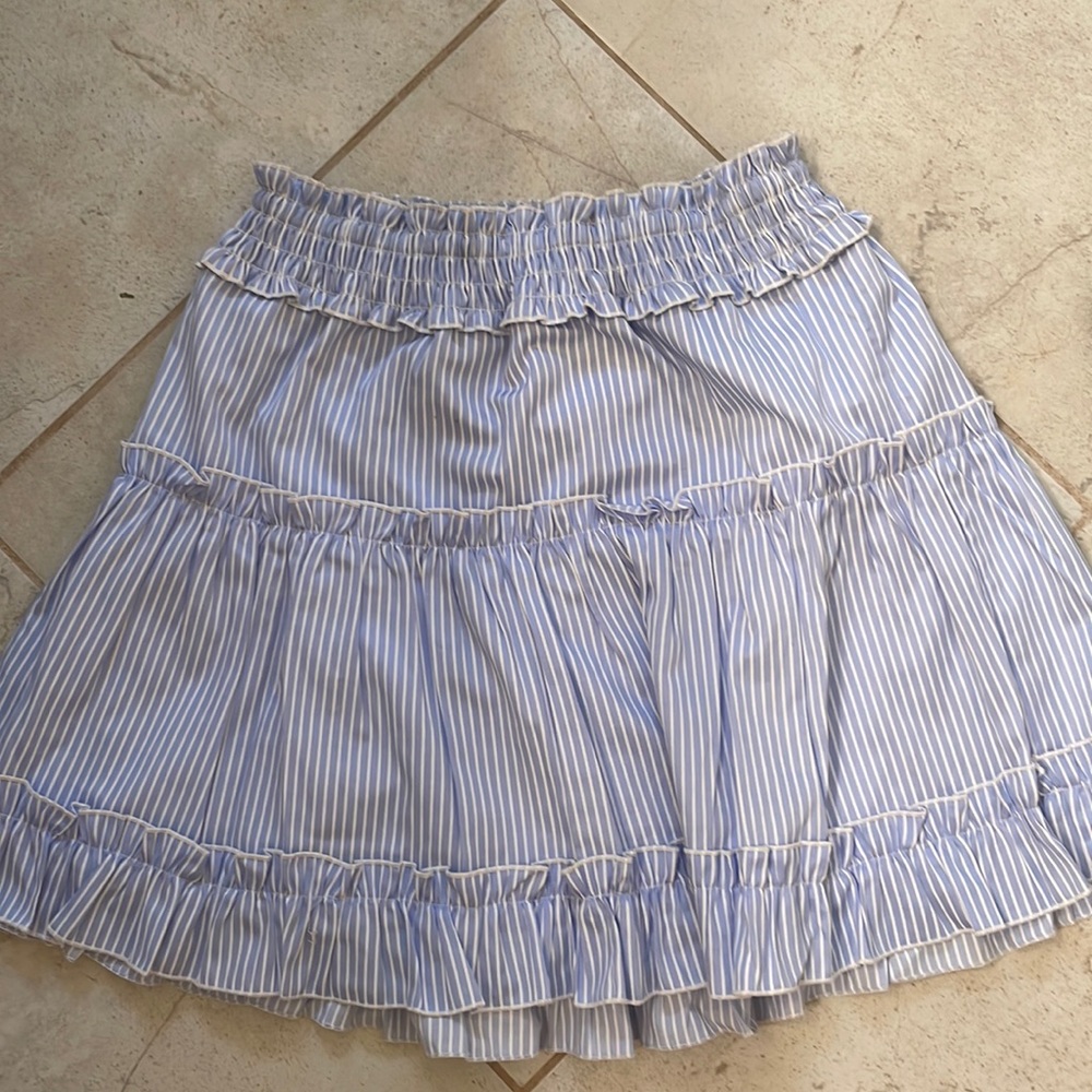 Blue and white striped skirt size small